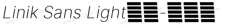 Linik Sans Light字体字体转换